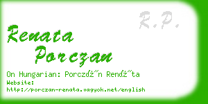 renata porczan business card